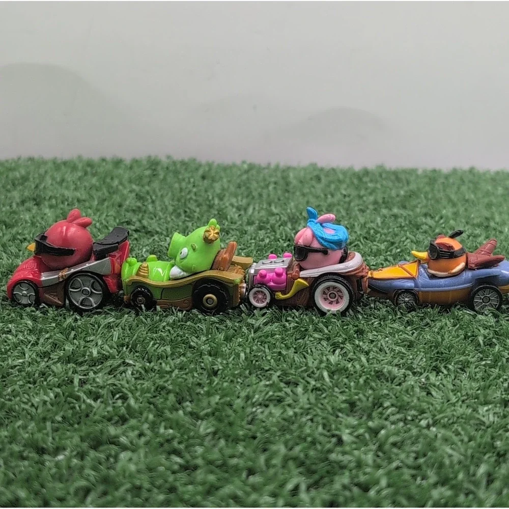 Angry Birds Go Telepods Kart Racer Car Toy Lot Flag Vintage